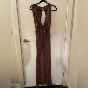 NWT Free People chocolate brown maxi dress